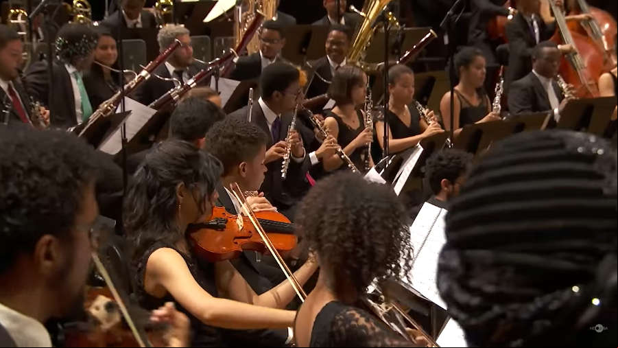Orquestra Juvenil da Bahia (reprodução, YouTube) Orquestra Juvenil da Bahia (reprodução, YouTube)