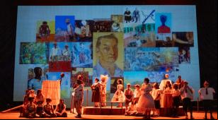 Cena da produção da ópera 'Candinho' no Theatro Municipal do Rio de Janeiro [Divulgação/Daniel Ebendinger]